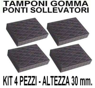 Kit 4 Tamponi In Gomma Per Ponti Sollevatori 2 Colonne - Diametro 147 Mm, Compatibili Ravaglioli