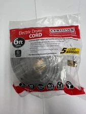 Certified Appliance Accessories 3 Wire Electric Dryer Cord ‎6ft 90-1024