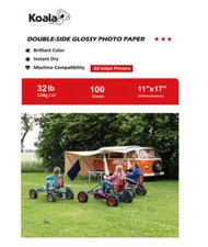 Koala Double Sided Photo Paper 11x17 Glossy 100 Sheet 32lb Inkjet Printer 120gsm