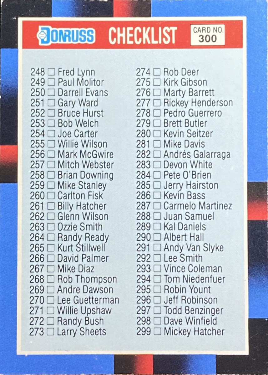 スポーツ選手 1988 BASEBALL CARD No.300 1988 TOPPS WORLD OF