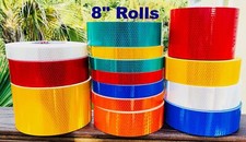 8" High Intensity "Prismatic" Type 4 Reflective Tapes - 30' and 150' Rolls