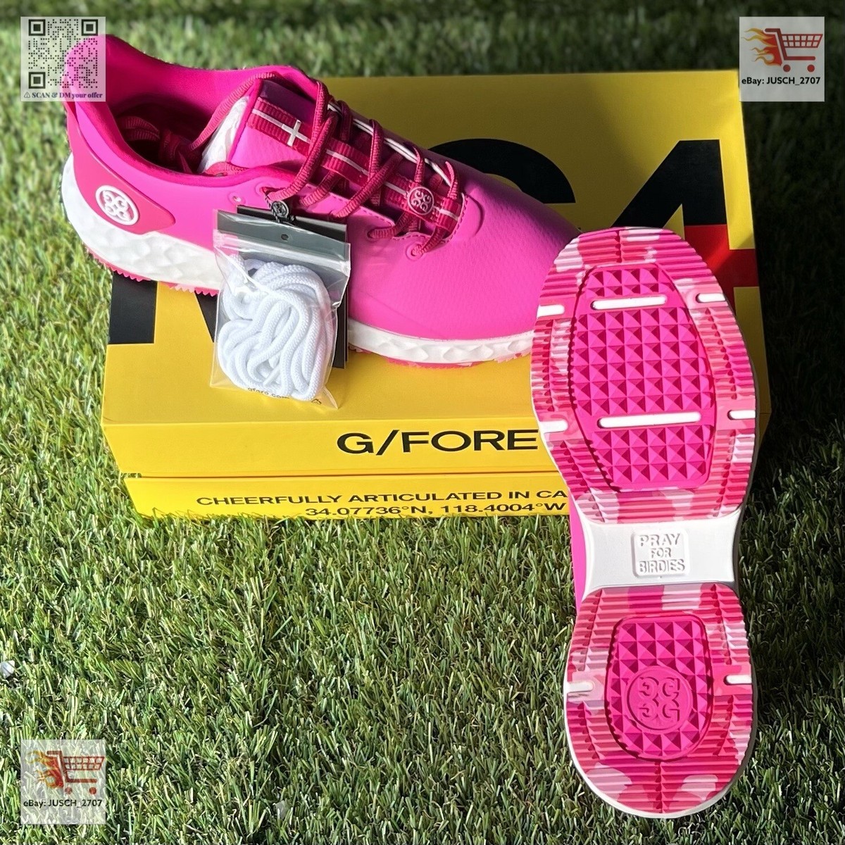 G/FORE Green and Pink Athletic Shoes WOMEN main image 3