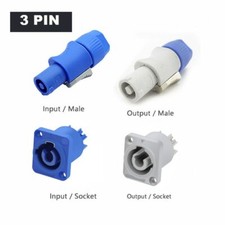 Powercon Connector Lockable Cable End Power IN/OUT NAC3FCA NAC3FCB Connector
