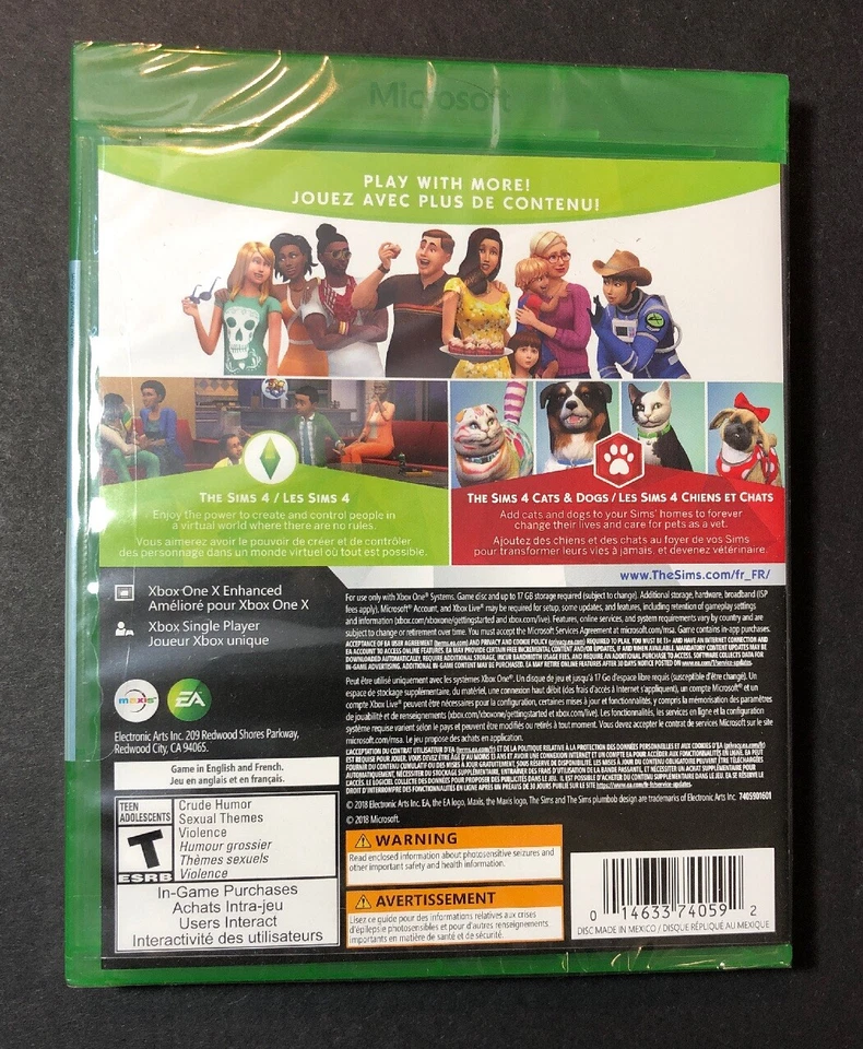 Sims 4 Bundle Pack [ Sims 4 + Cats & Dogs Expansion ] (XBOX ONE) NEW - Image 2 of 4