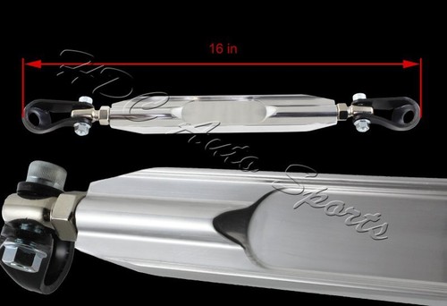 For 2005-2010 Scion TC Silver CNC Aluminum Rear Lower Strut Bar Brace Tie Bar - Picture 3 of 4