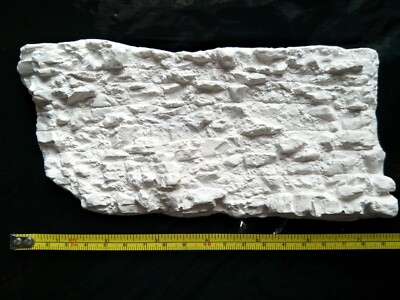 018 '' ROCK FACE,'' PLAIN WHITE PLASTER ROCK -  1 PIECE 