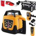 Red Beam Automatic Rotary Laser Level Kit 360 Rotating Laser Self Leveling 500m