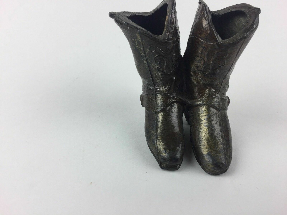 Pot Metal Boots - Pair of boots with Spurs - Two inches tall  display picture 2