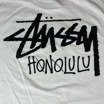 Stussy Honolulu Exclusive White Tee T Shirt Men's Sz 2XL New Stussy Honolulu Exclusive White Tee T Shirt Men's Sz 2XL New
