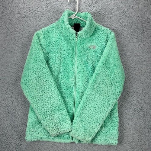 The North Face Soft Fur Jacket Girls XL Womens Small Light Green Full Zip Youth - Picture 3 of 11
