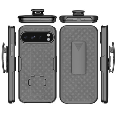For Google Pixel 9 Pro / 9 Pro XL Holster Shell Case Belt Clip Kickstand+Screen