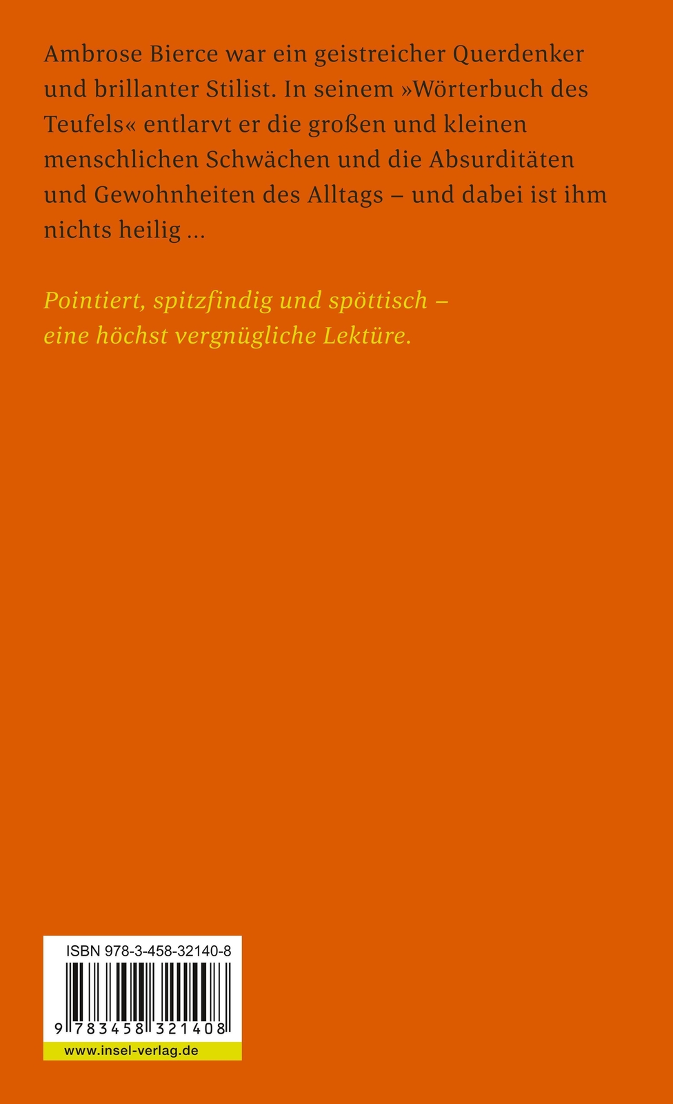 Thumbnail - Ambrose Bierce | Aus Dem Wörterbuch Des Teufels | Taschenbuch |