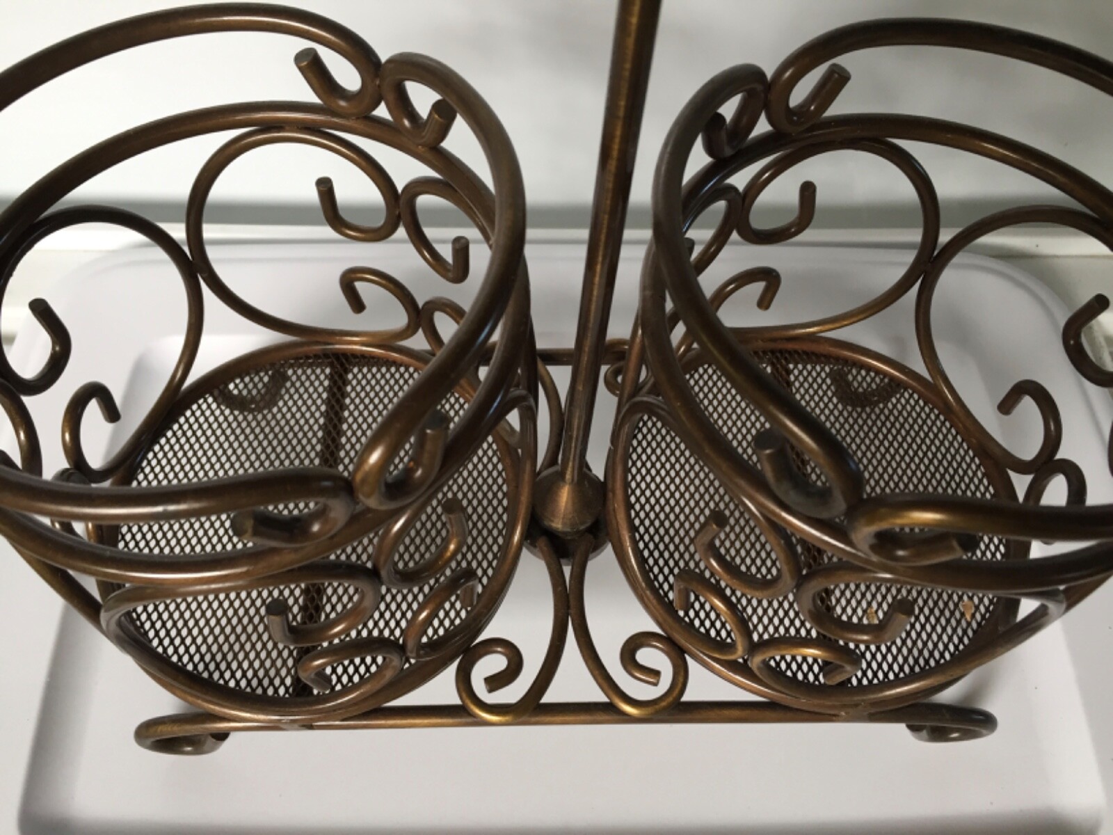 Wine Chiller Metal Bronze Colored 2 Bottle Holder eBay