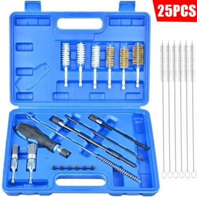 25PCS Diesel Injector Seat Cleaning Brush Tool Engine Injectors Cleaner Kit