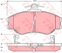 Bremsbelagsatz Scheibenbremse TRW GDB3089 Vorne FüR Hyundai H100 Bus Porter 2.4