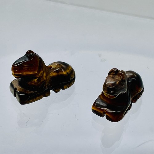 Trusty Steed Tiger's Eye Horse Pony Animal Beads | 20x15x9mm | Golden Brown - 第 7/12 張圖片