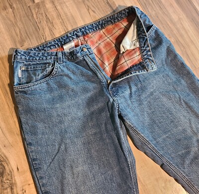 Carhartt Original Fit Fleece Lined Denim Jeans Women's Sz 18 (36×30)  WB182-V10