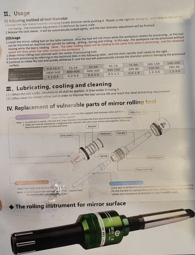 Innenloch Oberfläche Rollierwerkzeug für 0,5 Zoll 12,7 mm Durchmesser fad - Bild 6 von 15