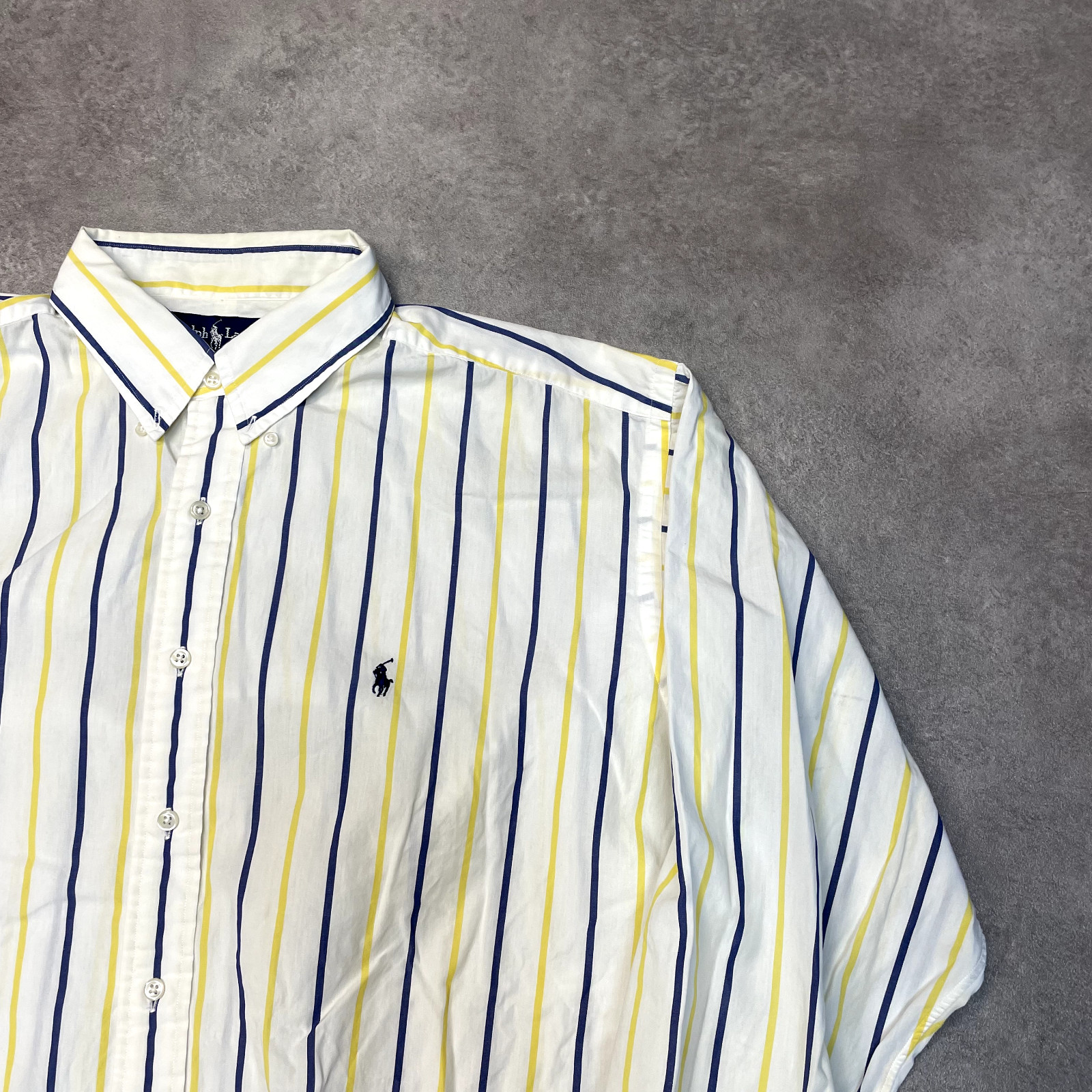 Ralph Lauren Shirt Mens Small Pony Blake 100% Cotton Striped Top, White XL image 2