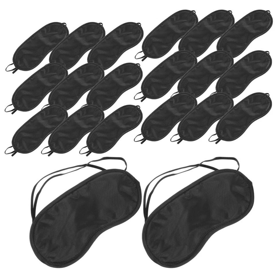 20 Pieces Sleeping Eye Mask Disposable Eye Shade Cover Elastic Band Blindfolds - Image 2 of 4
