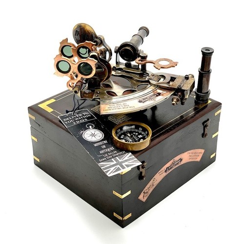 Antique Marine Maritime Nautical Compass Sextant Vintage Astrolabe Instruments - Picture 6 of 15