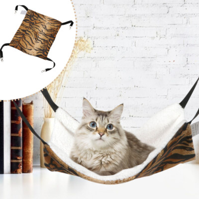 Leopard Print Pet Cage Hammock - Cozy Hanging Bed For Small Dogs, Cats, Kittens & Ferrets