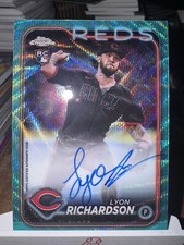 2024 Topps Chrome Lyon Richardson Aqua Wave Refractor Rookie Autograph 70/199 RC