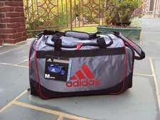Adidas Defender  Medium Duffel Bag Grey/Red #5127510