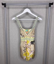 Johnny Was 100 Silk Tank Top Floral Pattern Size XS USA Made RRP 235 NWT