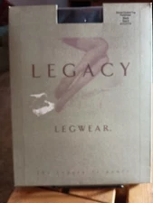 Legacy Legwear Pantyhose Size E  Black Secret Control Top QVC New Old Stock