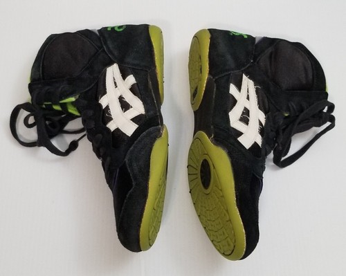 Zapatos de Lucha Asics JL70 Split Second De Colección Para Hombres Talla 9 Negro Verde RARO Años 90 - Imagen 7 de 14