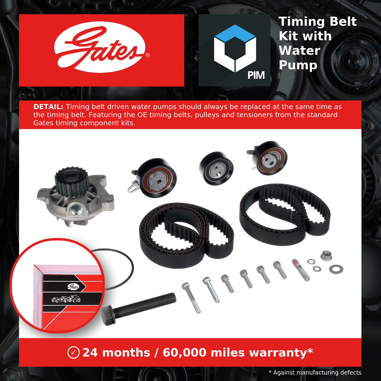 GATES KP85323XS-1 Water Pump & Timing Belt Set for VW - Image 12