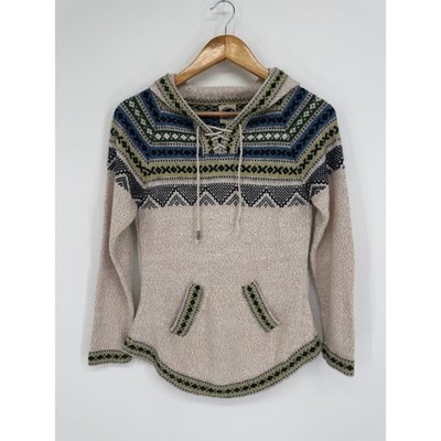 Artesania Chachani Hooded Sweater Women S Alpaca Blend Fair Isle Knit Hoodie Ski