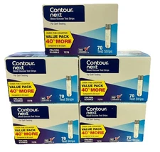 300 +50 Contour Next Test Strips~(5 X 70)~Exp~11/30/26~$119.88~FREE SHIP
