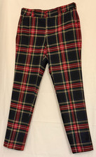 Vtg MEN'S PANTS, WOVEN WOOL SCOTCH PLAID, L.L. BEAN, STRAIGHT LEG, 36W 34 INSEAM