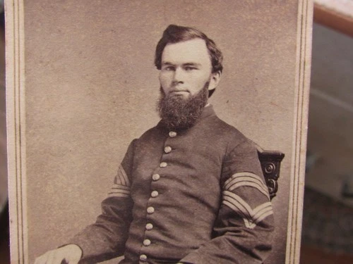 Civil War Sergeant Major cdv photograph by Mathew Brady