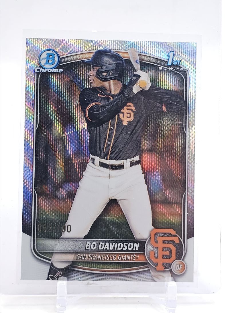BO DAVIDSON 2025 BOWMAN CHROME 1ST WAVE REFRACTOR GIANTS /100 Q1824