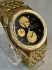 Vintage Seiko World Timer Quartz Watch 5T52-7A20 Gold Tone Age of Discovery