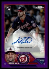 2023 Topps Chrome Update JAKE ALU PURPLE REFRACTOR AUTO 160/250 NATIONALS RC