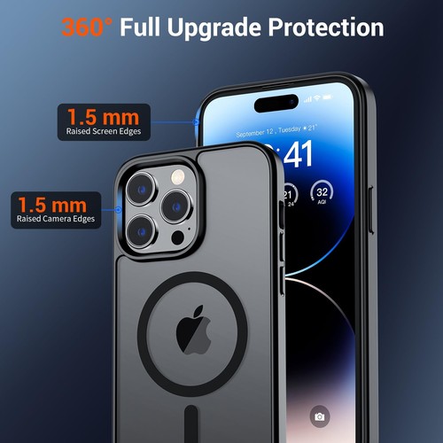 SUPFINE Magnetic für iPhone 14 Pro Hülle (Kompatibel mit MagSafe) (Militär G... - Bild 4 von 7