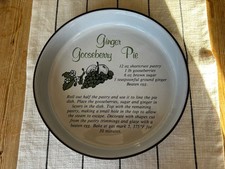 Piatto vintage Hornsea Pottery Gooseberry Pie Flan. Usato in ottime condizioni anni 70