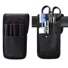 2Pk Belt Pen Holder Multifunctional Pencil Pouch Sleeve Case for Rulers Scissors