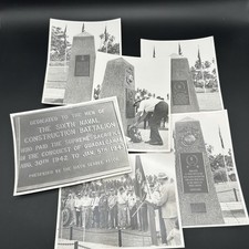 Lot of 6 Military Photographs Memorial Photos WW II Guadalcanal USMC Marines