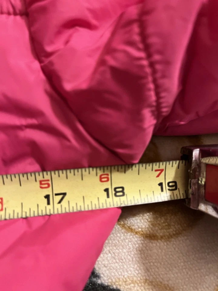 Vintage Y2K SouthPole Womens Puffer Coat With Fur Hood Size XS Pink Full Zip - Image 4 of 4