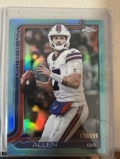 2025 Topps Chrome Football Josh Allen #34 Teal Refractor 170/299