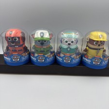 Paw Patrol BOOKSY Mini Books  Figures. Lot of 4, Everest, Zuma, Rubble  Rocky