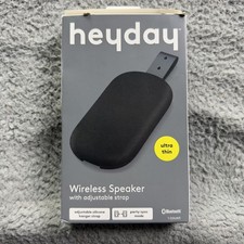 Heyday Wireless Speaker Black Bluetooth 5.4 Adjustable Strap Water Resistant AUX