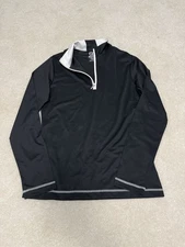 Women's Cutter & Buck CB Drytec Quarter Zip Pullover Black Size XS