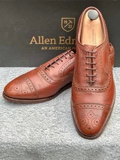 Allen Edmonds Strand Men’s Chili Pebble Grain Leather Oxfords Sz 9.5D Made USA 