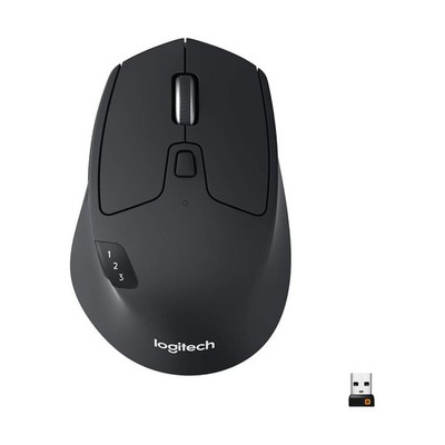 Logitech M720 Triathlon Multi-Device Wireless Mouse, Bluetooth, USB Unifying Rec